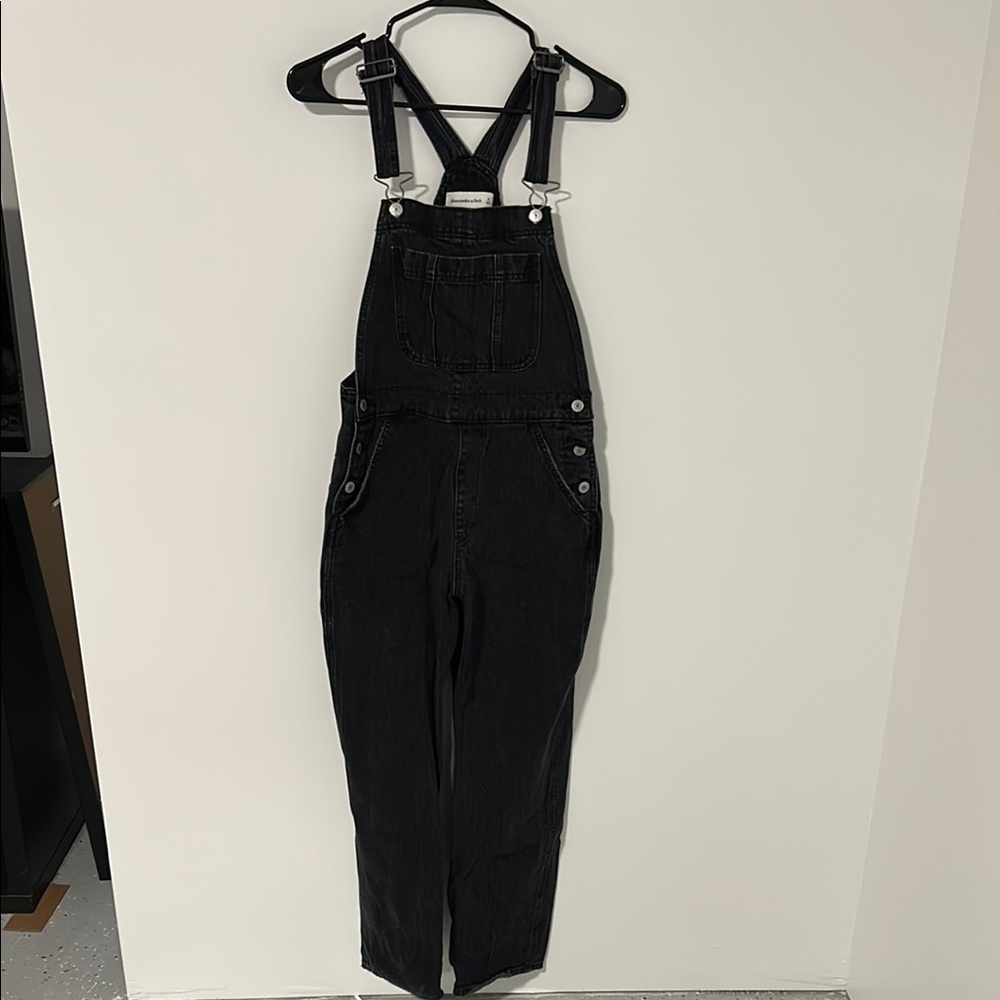 Abercrombie and Fitch Black Denim Overalls